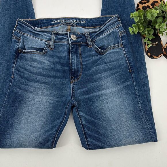 American Eagle High-Rise Stretch Jegging Size 2 Short Faded Blue‎ - Picture 4 of 11